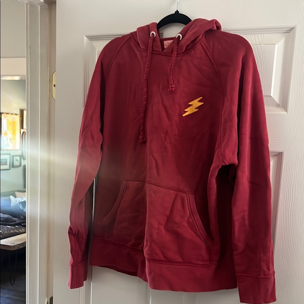 Rag & Bone Deep Red Hoodie With Rope Drawstrings - image 1